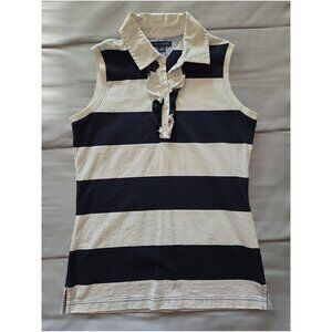 Tommy Hilfiger Striped Slim Fit Sleeveless Cotton Polo Size SP - Preloved
